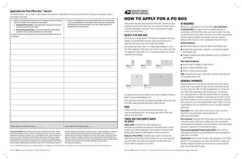 usps po box application form